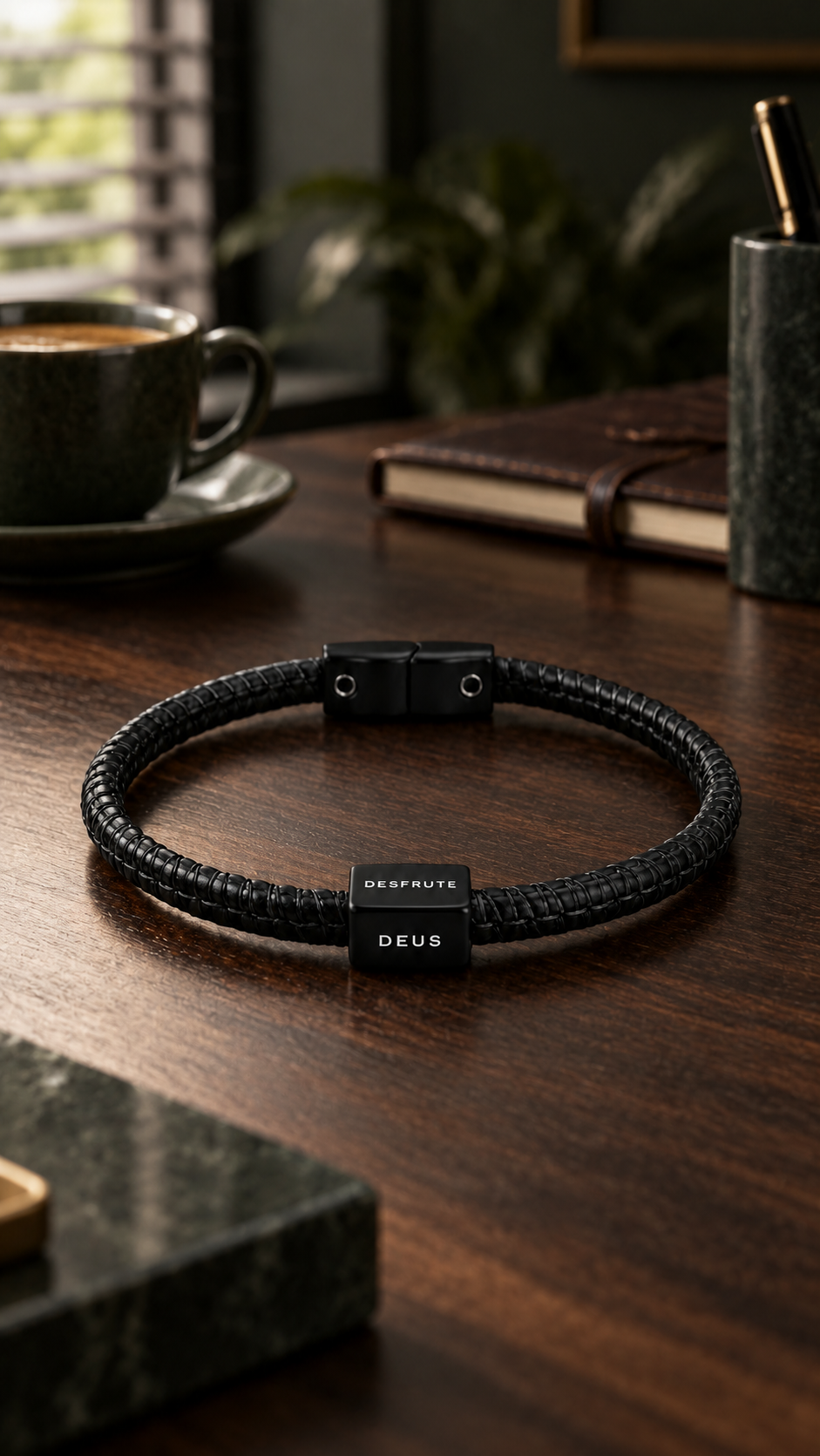 PULSEIRA COURO VALORI BLACK