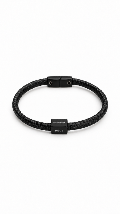 PULSEIRA COURO VALORI BLACK
