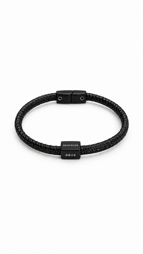 PULSEIRA COURO VALORI BLACK